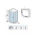 Լոգախցիկ WeltWasser WW500 EMMER 11015-2 110x110 սմ, քառորդ շրջան, ցածր տակդիր 15 սմ, թափանցիկ ապակի