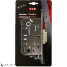 Փական միջսենյակային դռան AGB MEDIANA POLARIS B06102.50.12.567, WC, տուփով (BOX) + պատասխան շերտաձող, հնաոճ բրոնզ