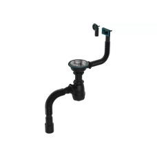 Aquant Սիֆոն խոհանոցի 3 1/2, սև,ունիվերսալ պերելիվ,ցանցը խրոմապատ + գոֆրե 40*40/50