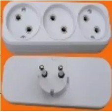 Ellight խրոց-վարդակ 3 տեղ 10A 250V սպիտակ 1/160