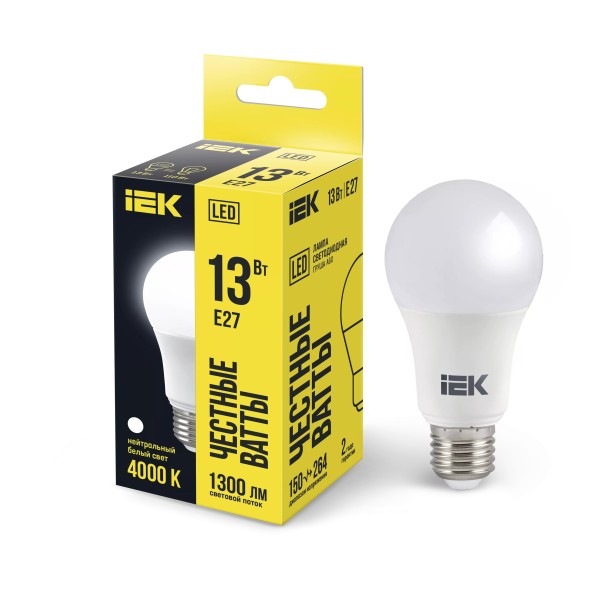 Լամպ A60 13w 4000K E27 IEK