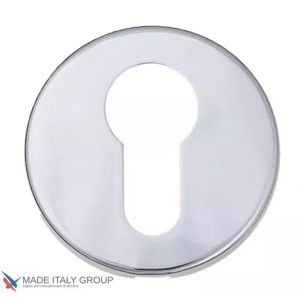 Ծածկույթ դռան փականի միջուկի կլոր հիմքով Venezia CYL-1 FSR, փայլեցված քրոմ (2 հատ)