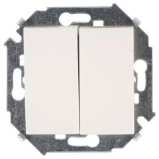 Simon15 փոխանջատիչ ռևերս 2 տեղ փղոսկր (1/20)