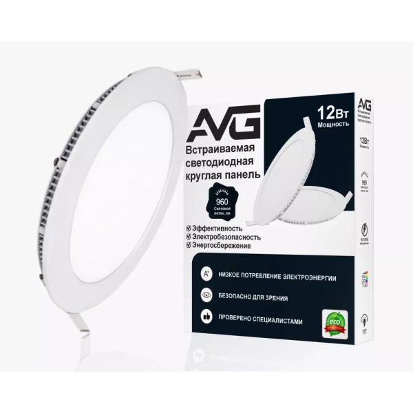 Led պանել կլոր ներքին 12W-6K (W)  (30)
