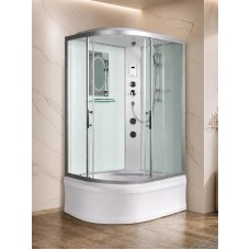 Լոգախցիկ WeltWasser WW500 HALLE 1204 R 120x90 սմ, ասիմետրիկ, աջ, բարձր տակդիր 44 սմ, թափանցիկ ապակի