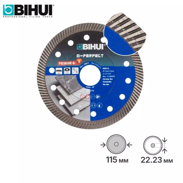 Ալմաստե սկավառակ SUPER THIN TURBO, 115x1,2մմ, BIHUI, DCBN115 Ալմաստե սկավառակ SUPER THIN TURBO, 115x1,2մմ, BIHUI, DCBN115