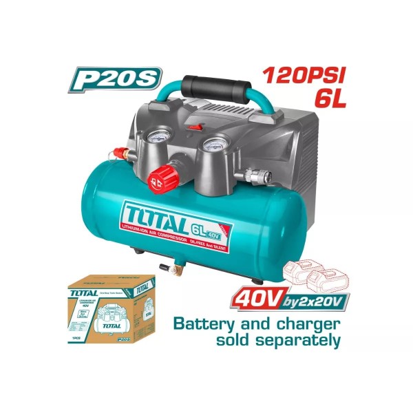 Կոմպրեսոր օդային մարտկոցային TOTAL TACLI2003 ( 40Վ, 98լ/ր) Կոմպրեսոր օդային մարտկոցային TOTAL TACLI2003 ( 40Վ, 98լ/ր)