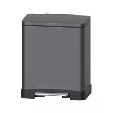 Աղբի դույլ WeltWasser WW LASSY TG 12L 12 լ, ոտնակով, մոխրագույն փայլատ, չժանգոտվող պողպատ