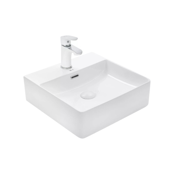 Դրվող լվացարան WeltWasser WW ELBACH 2177 MW 42x42x12 սմ, փայլատ սպիտակ