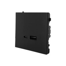 Electrica Lavanda լիցքավորիչ USB A+C 2.4А 5V 12W սև (1/10)