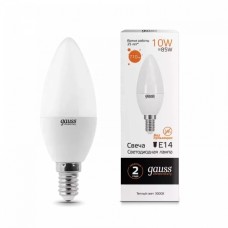 Gauss լամպ E14 Elementary մոմ 10W 3000K 710Lm 1/10/100