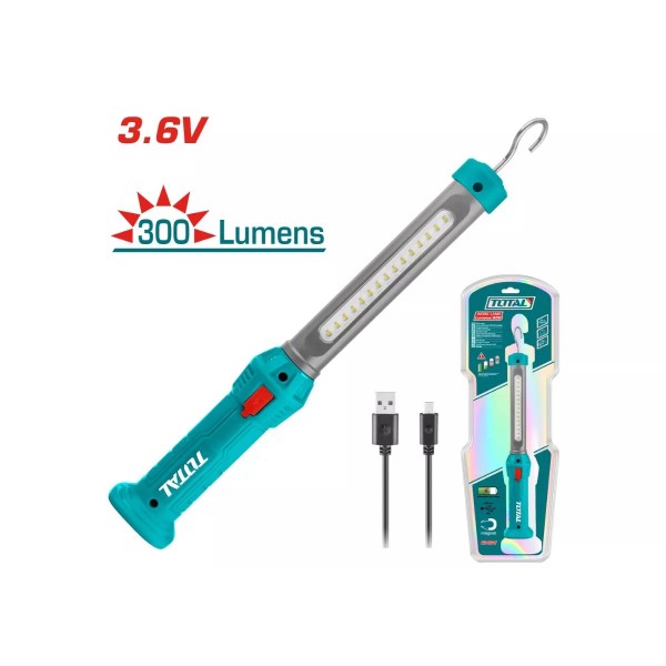 LED լապտեր վերալիցքավորվող TOTAL TWLI35261 3.6Վ LED լապտեր վերալիցքավորվող TOTAL TWLI35261 3.6Վ