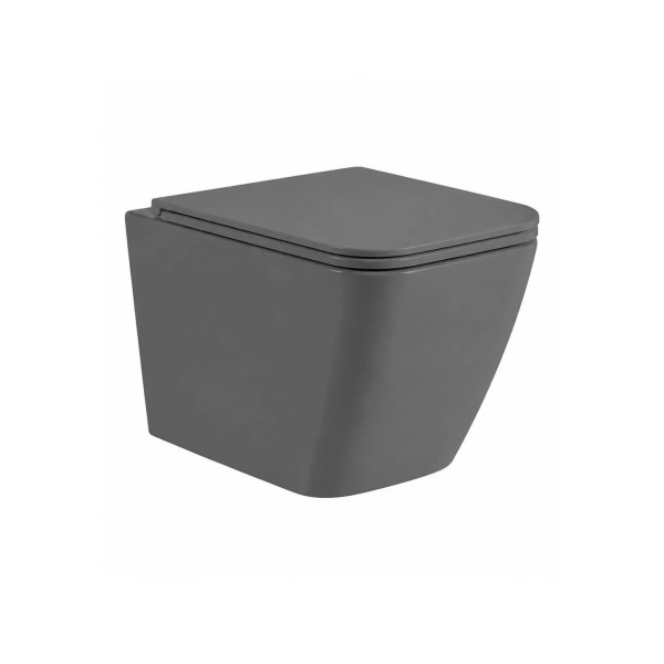 Կախովի զուգարանակոնք WeltWasser WW GELBACH 043 GL-GR 34x49x36.5 սմ, մոխրագույն փայլուն, Rimless, նստատեղով Կախովի զուգարանակոնք WeltWasser WW GELBACH 043 GL-GR 34x49x36.5 սմ, մոխրագույն փայլուն, Rimless, նստատեղով