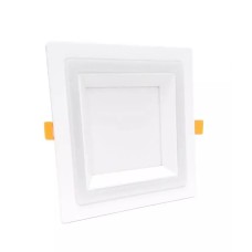 LED լուսատու Double Panel ներկառուցվող 18+6W 4100+4100K քառակուսի