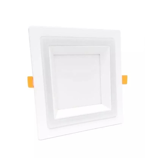 LED լուսատու Double Panel ներկառուցվող 18+6W 4100+4100K քառակուսի