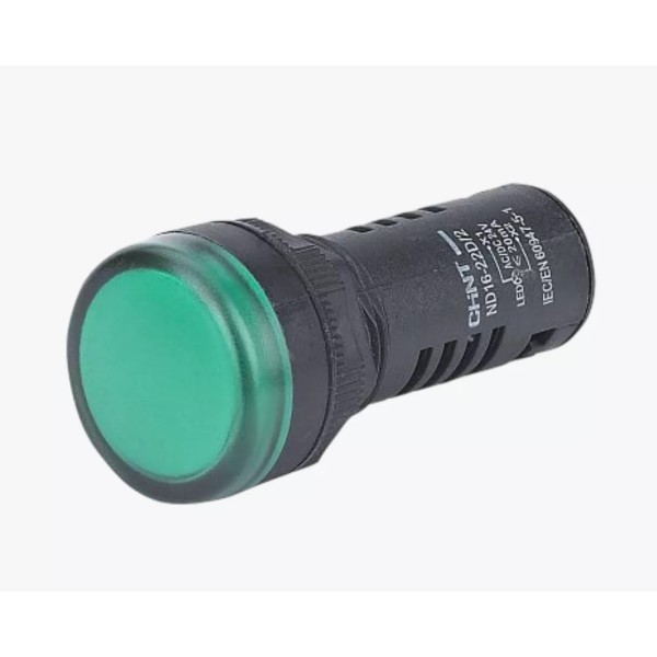 Ազդանշանային լամպ կանաչ ND16-22D/2 230V