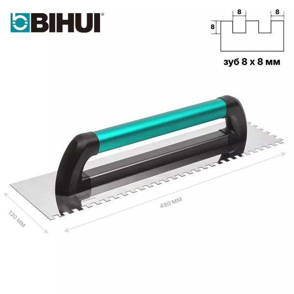 Ատամնավոր մալա BIHUI 480*120մմ, 8մմ ատամ, BIHUI,  PTSM08