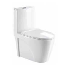 Կոմպակտ զուգարանակոնք WeltWasser WW WELZBACH 001GL-WT 39x68x78 սմ, սպիտակ փայլուն, Rimless, նստատեղով