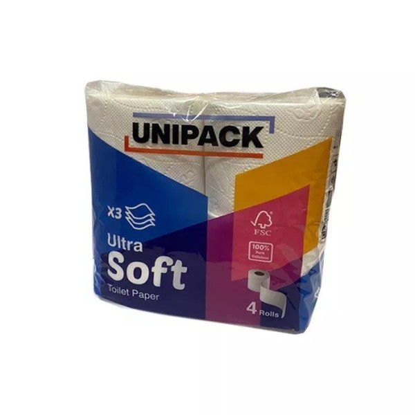 UB113 Թուղթ Զուգարանի եռաշերտ պրեմ.32 հ․UNIPACK