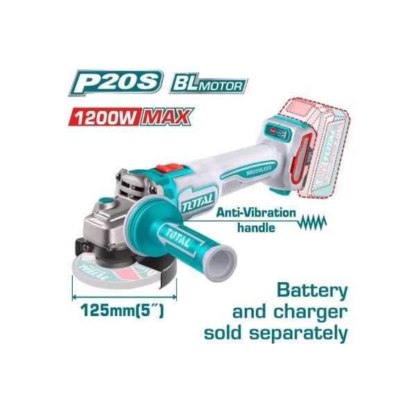 Անկյունային հղկող մեքենա 1200W 125մմ TAGLI212027
