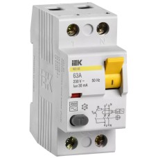 Ուզո 2P 63 A 30mA IEK