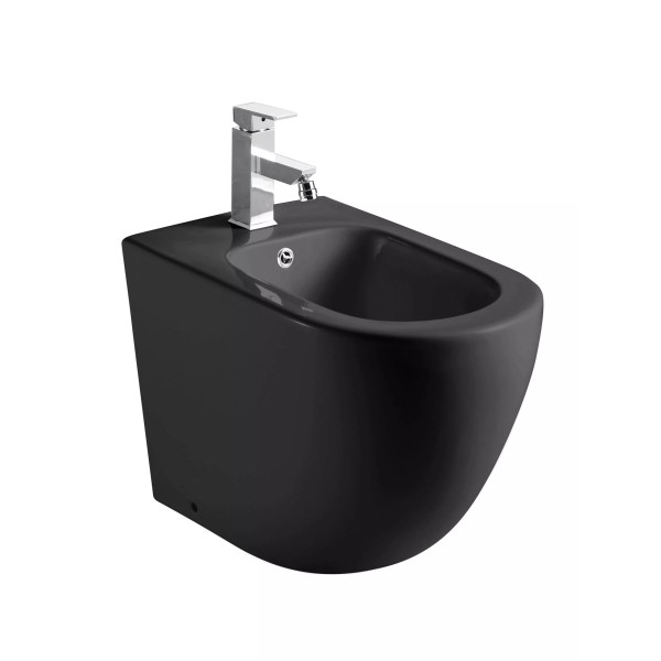 Հատակի բիդե WeltWasser WW MERZBACH 003 MT-BL 36.8x57.3x41 սմ, սև փայլատ, Rimless