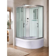 Լոգախցիկ WeltWasser WW500 HALLE 1201 L 120x90 սմ, ասիմետրիկ, ձախ, բարձր տակդիր 44 սմ, թափանցիկ ապակի
