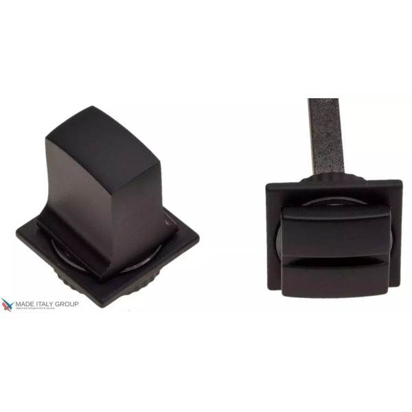 Ֆիքսատոր պտտվող MINI քառակուսի հիմքով Fratelli Cattini WC-8 4FS-NM, անփայլ սև
