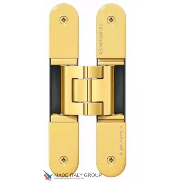 Ծխնի թաքնված ունիվերսալ TECTUS TE 240 3D N SIMONSWERK (SW030), մինչև 60 կգ, փայլեցված արույր (լատուն)