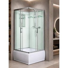 Լոգախցիկ WeltWasser WW500 ALLER 901 90x90 սմ, քառակուսի, բարձր տակդիր 40 սմ, թափանցիկ ապակի