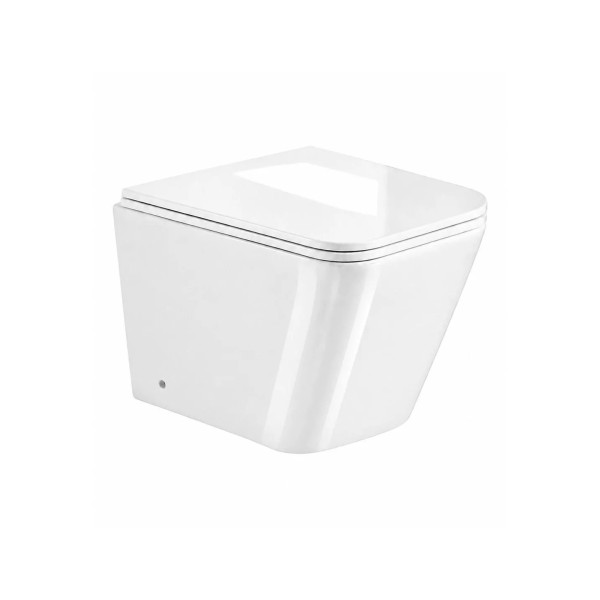 Հատակի զուգարանակոնք WeltWasser WW GELBACH 002GL-WT 35.5x60x41 սմ, սպիտակ փայլուն, Rimless, նստատեղով
