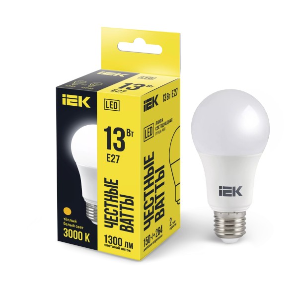 Լամպ A60 13w 3000K E27 IEK