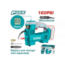 Մարտկոցային կոմպրեսոր մեքենայի 20Վ 160PSI TOTAL TACLI2012
