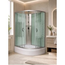 Լոգախցիկ МОНОМАХ Б/К 100/70/24 МЗ L 100x70 սմ, ասիմետրիկ, ձախ, միջին տակդիր 24 սմ, թափանցիկ ապակի