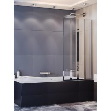 Վաննայի ապակե էկրան WeltWasser WW100 100ZA4-100 100x140 սմ, ուղղանկյուն, ճոճվող դուռ, թափանցիկ ապակի 4 մմ, քրոմ