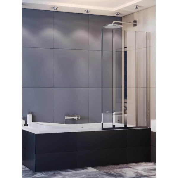 Վաննայի ապակե էկրան WeltWasser WW100 100ZA4-100 100x140 սմ, ուղղանկյուն, ճոճվող դուռ, թափանցիկ ապակի 4 մմ, քրոմ