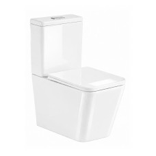 Կոմպակտ զուգարանակոնք WeltWasser WW SK GELBACH 011 ST GL-WT 36.5x61x82.5 սմ, սպիտակ փայլուն, Rimless, նստատեղով
