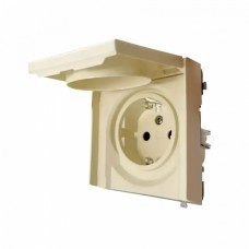Electrica Lavanda վարդակ հողանցումով կափարիչով IP20 բեժ (1/8)