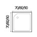 Լոգախցիկի տակդիր WEMOR 80/24 S 80x80x24 սմ, քառակուսի, ABS-պլաստիկ