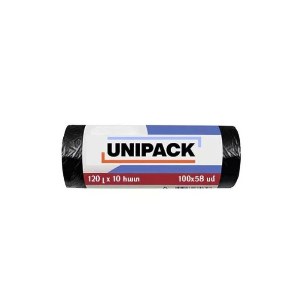 UA20 աղբի պարկ սև գլանաձև120լ-10 հ.100*58  UNIPACK