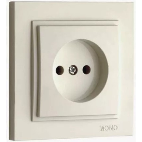 Mono Electric Վարդակ ռոզետկա 1տեղ կաթնագույն 500-001722-116