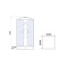 Լոգախցիկ RIVER QUADRO 90/24 МТ 90x90 սմ, քառակուսի, միջին տակդիր 24 սմ, փայլատ ապակի