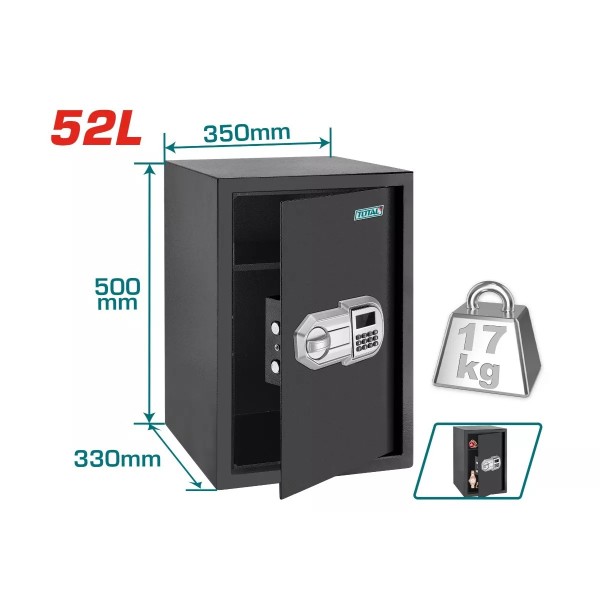 էլեկտրոնային սեյֆ TOTAL TESF5001 52լ 500x350x330մմ