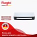 Լոգարանի և ցնցուղի դարակ Raglo R340.02.06 ուղիղ, կեռիկներով, սև