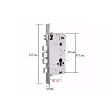 Փական Dircode mortise, Քառակուսի - 60