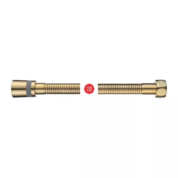 Ցնցուղի խողովակ Raglo R402.15.03 չժանգոտվող պողպատ 1,5 մ, սատին ոսկեգույն