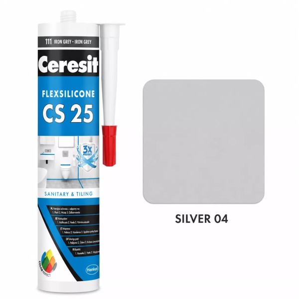 Ceresit CS 25 Silver սիլիկոն 280մլ (12 հատ)