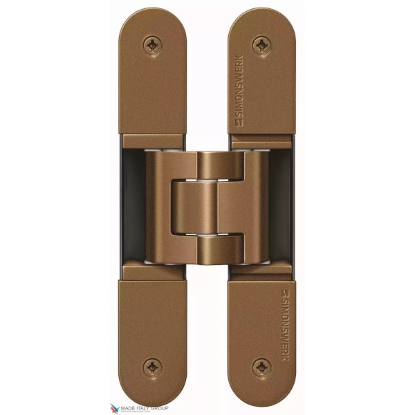 Ծխնի թաքնված ունիվերսալ TECTUS TE 340 3D SIMONSWERK, մինչև 80 կգ, SW168 բրոնզ մետալիկ Ծխնի թաքնված ունիվերսալ TECTUS TE 340 3D SIMONSWERK, մինչև 80 կգ, SW168 բրոնզ մետալիկ