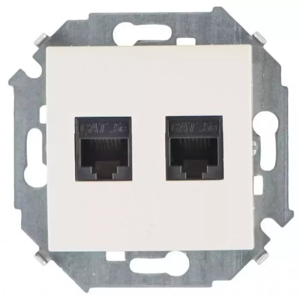 Simon15 վարդակ համակարգչի 2 տեղ փղոսկր RJ45кат.5e (1/20) Simon15 վարդակ համակարգչի 2 տեղ փղոսկր RJ45кат.5e (1/20)