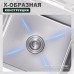 Խոհանոցի լվացարան Splenka S706.7843.05 երկու թասով, չժանգոտվող պողպատից, 80 սմ-ից պահարանի համար, սատին